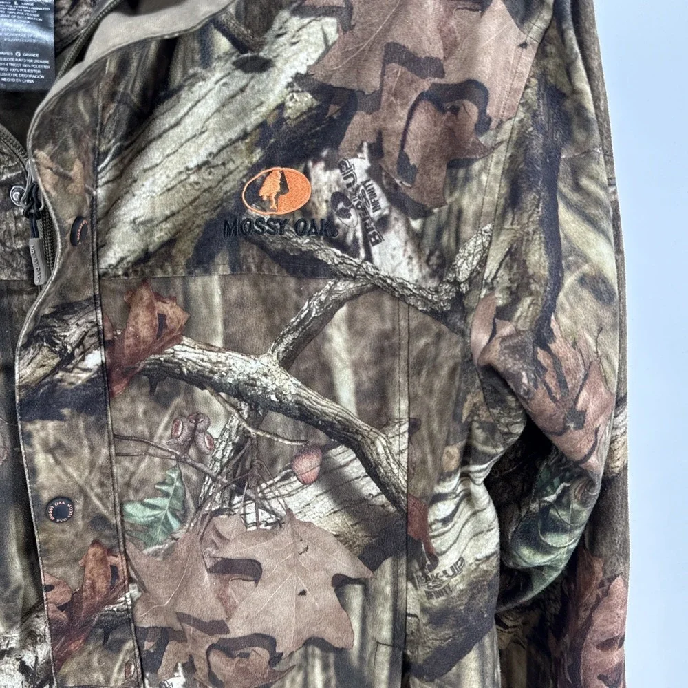 Mossy Oak Break-Up Infinity Full Zip Camo‎ Jacket Hooded L Camouflage Hunting
